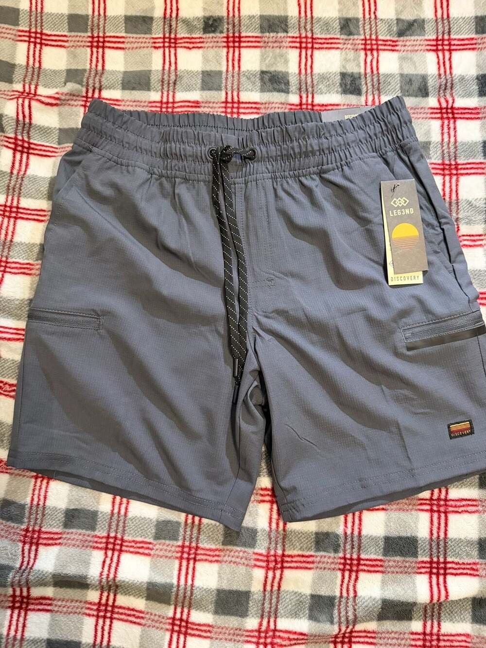 LEG3ND Discovery Men's Athletic Performance Shorts in Carbon